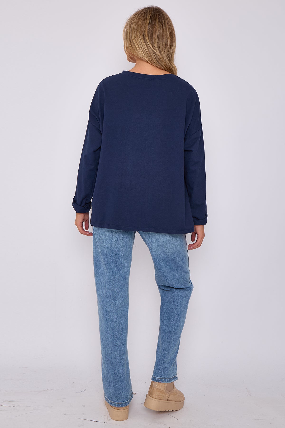 Italian-Made Button-Side Top