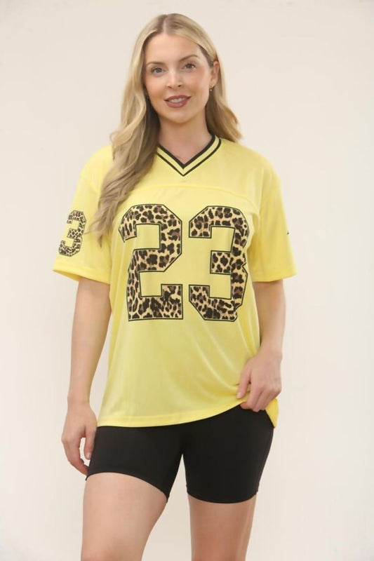 Leopard Base Print Varsity T-Shirt