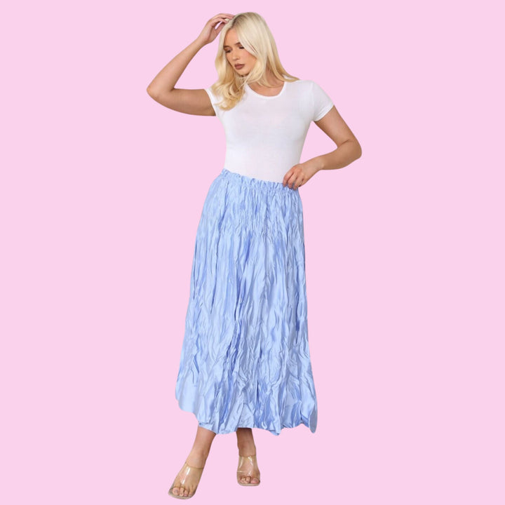 CRINKLE MAXI SKIRT