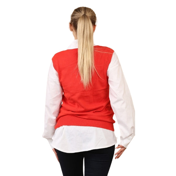 Woman SLEEVELESS Red Montana Christmas KNITTED VEST