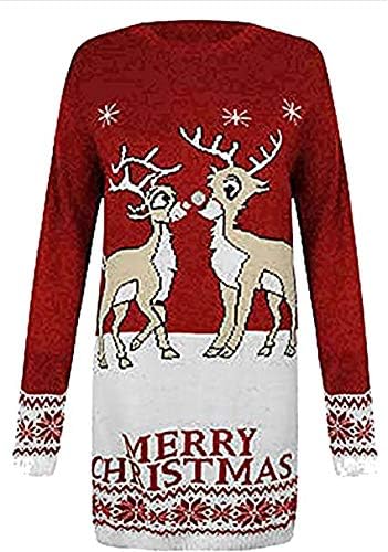 Christmas Novelty Knitted Tunic Retro Dress