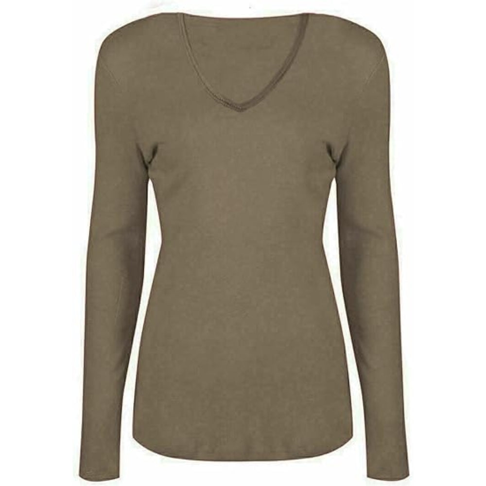 Women’s Long Sleeve V Neck Slim Fit Top