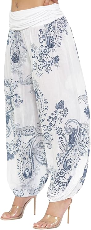 OVERSIZED PAISLEY PRINT HAREM TROUSERS