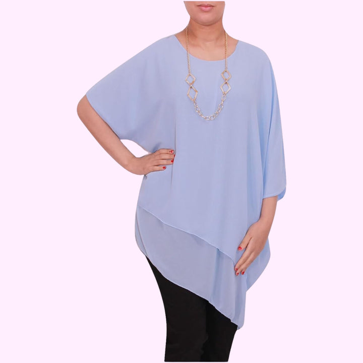 Italian Asymmetric Short Sleeves Top