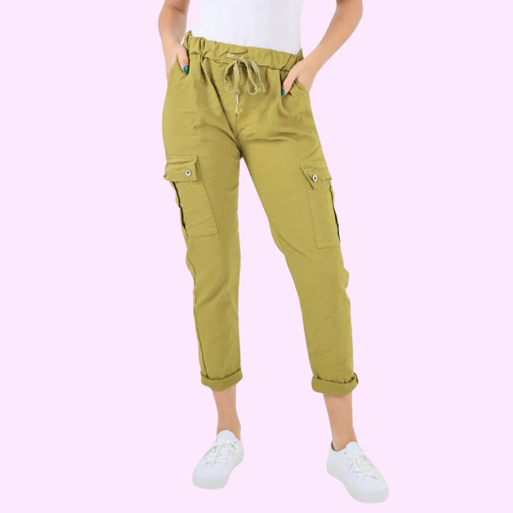 Italian Drawstring Waistband Magic Cargo Trouser New Colors