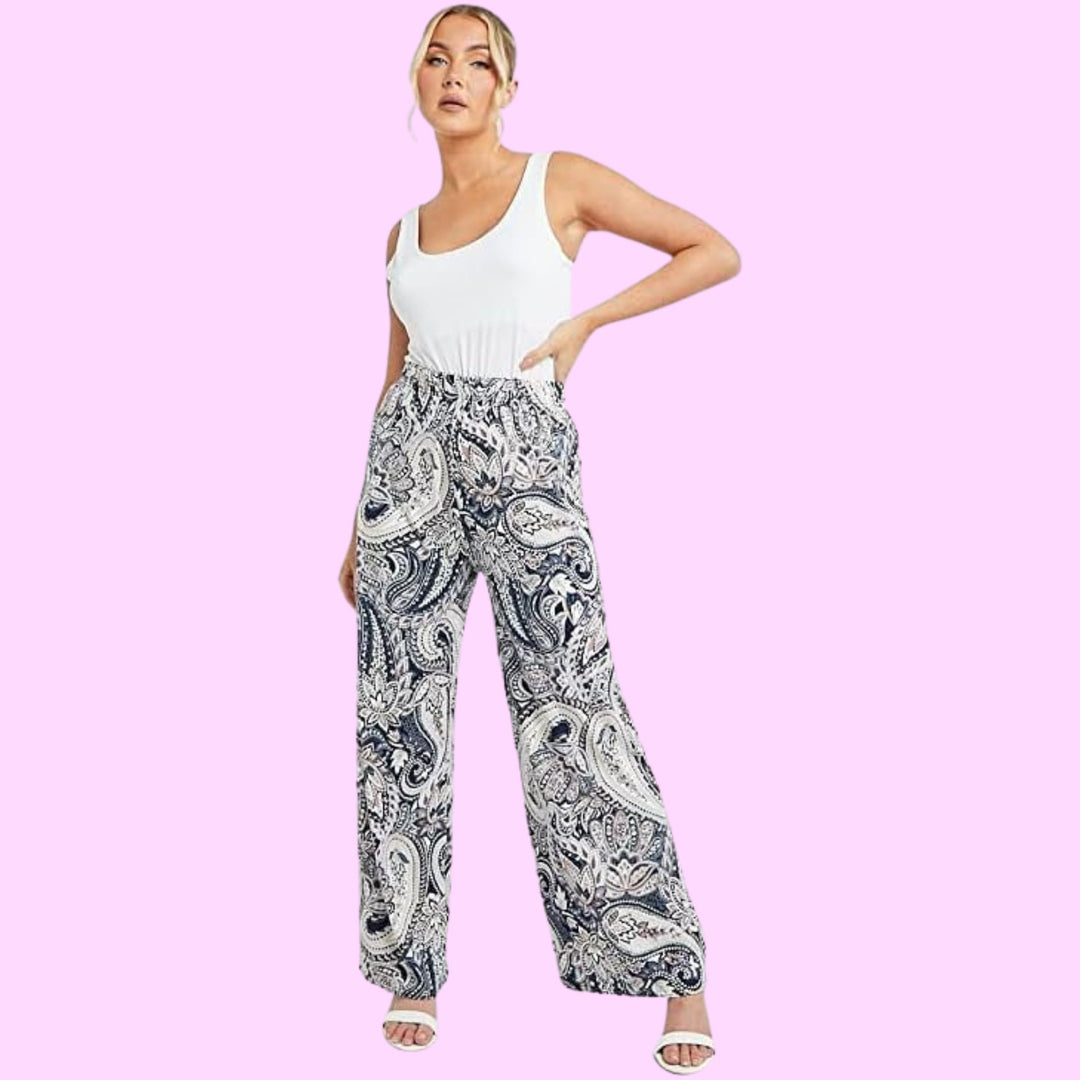 Paisley Printed Long Palazzo
