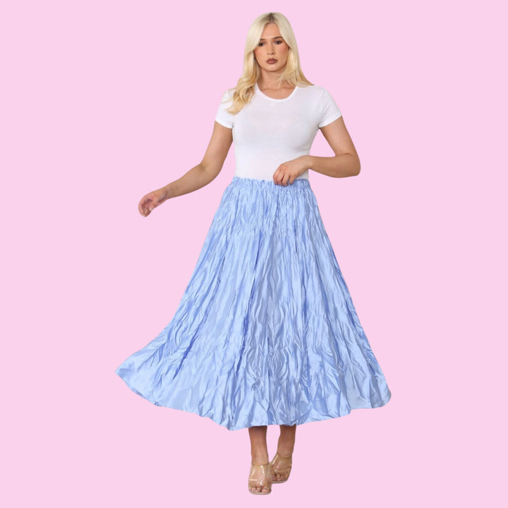 CRINKLE MAXI SKIRT