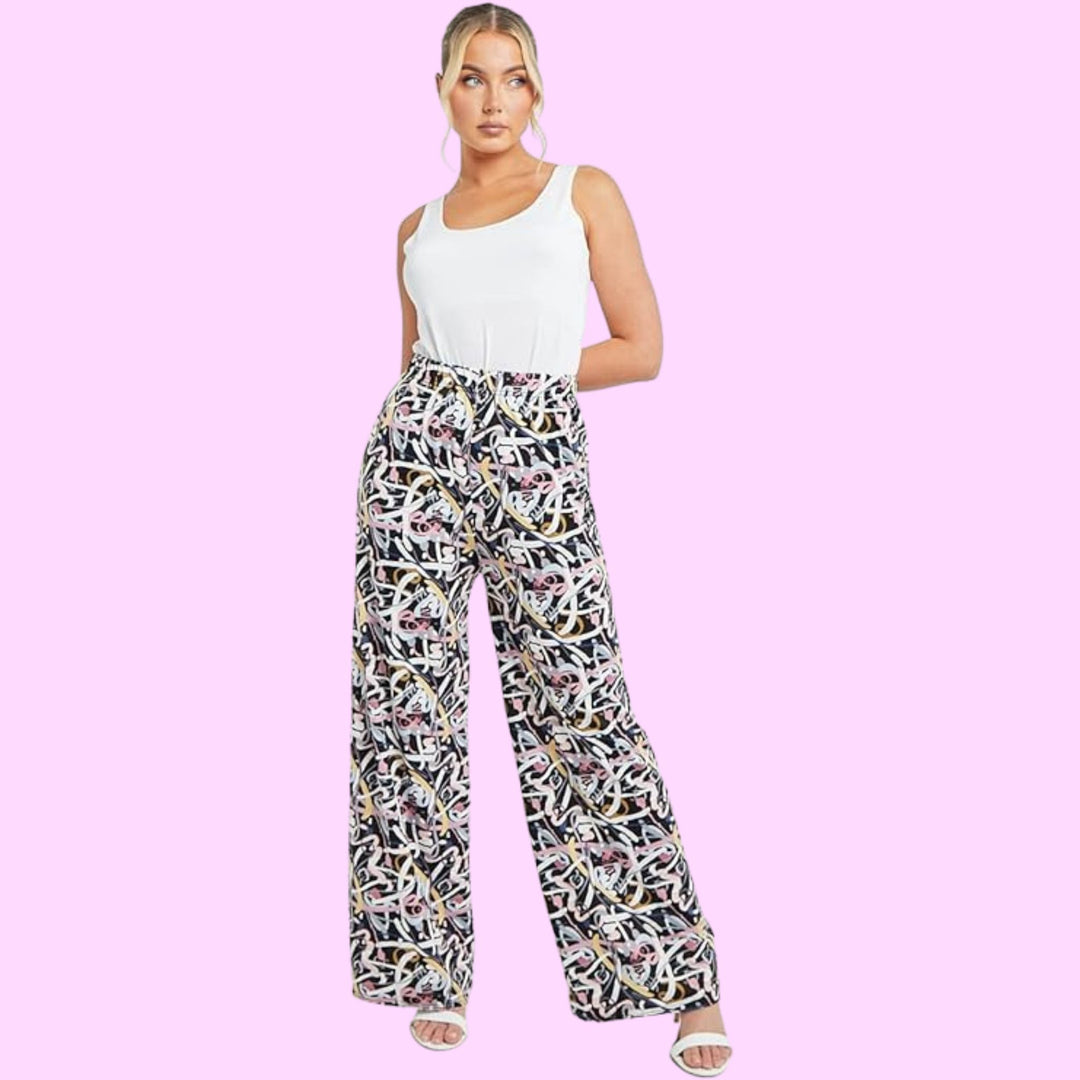 Zigzag Printed Long Palazzo