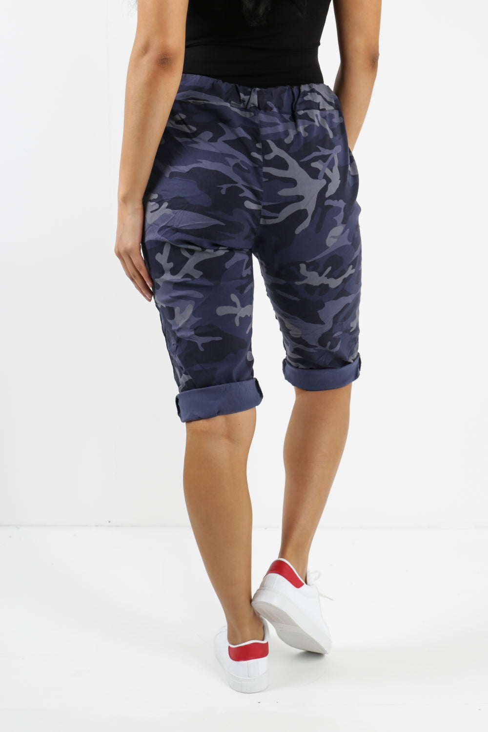 Plus Size Italian Camouflage Magic Chino Shorts