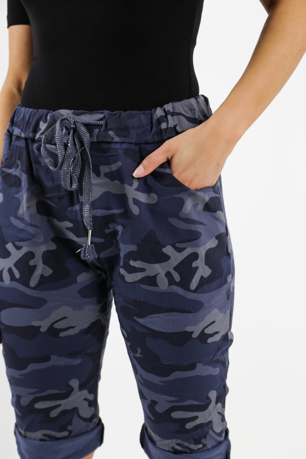 Plus Size Italian Camouflage Magic Chino Shorts