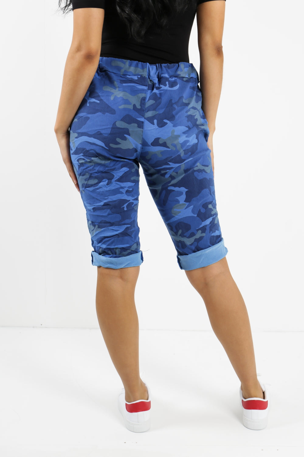 Plus Size Italian Camouflage Magic Chino Shorts