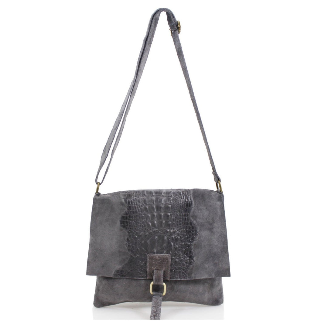 VPSN12 Leather Snakeskin Crossbody Bag