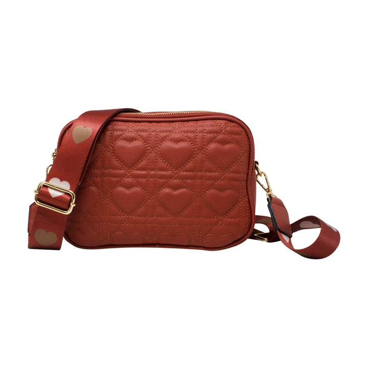 Hearts Patterns Crossbody Camera Bag