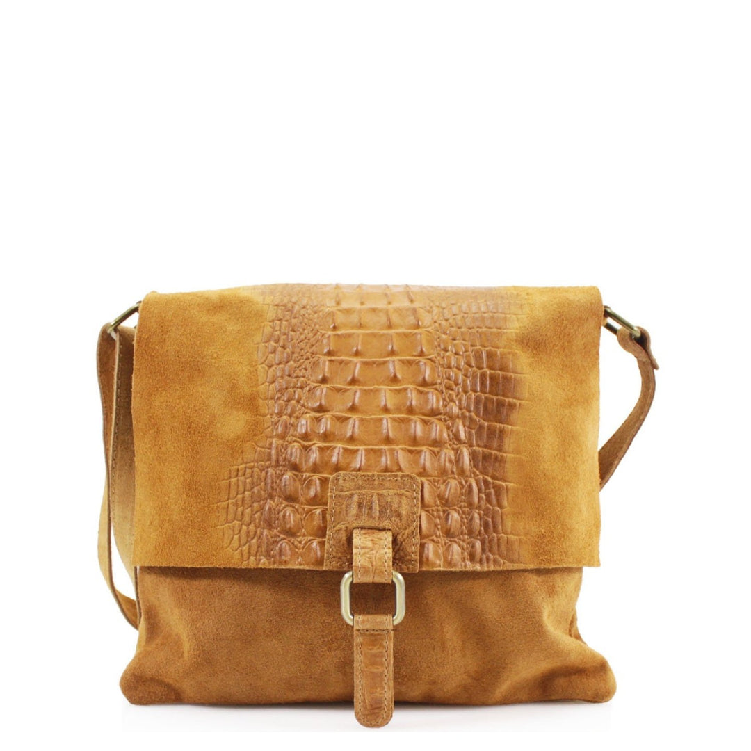 VPSN12 Leather Snakeskin Crossbody Bag