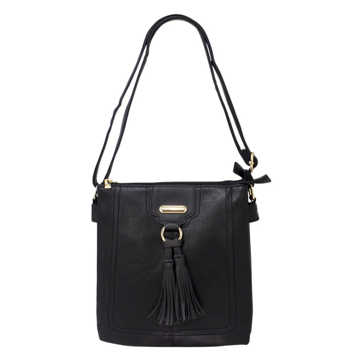 Crossbody Messenger with Front Tassels