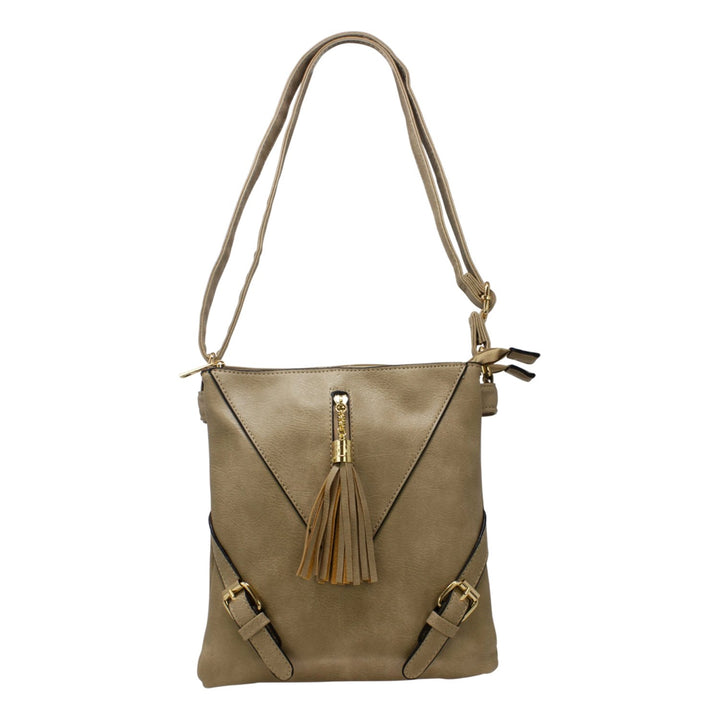 V-Shaped Front Tassel Crossbody