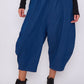 Italian Denim Slouchy Relaxed Trousers With Pockets
