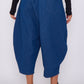 Italian Denim Slouchy Relaxed Trousers With Pockets