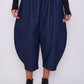 Italian Denim Slouchy Relaxed Trousers With Pockets