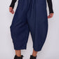 Italian Denim Slouchy Relaxed Trousers With Pockets