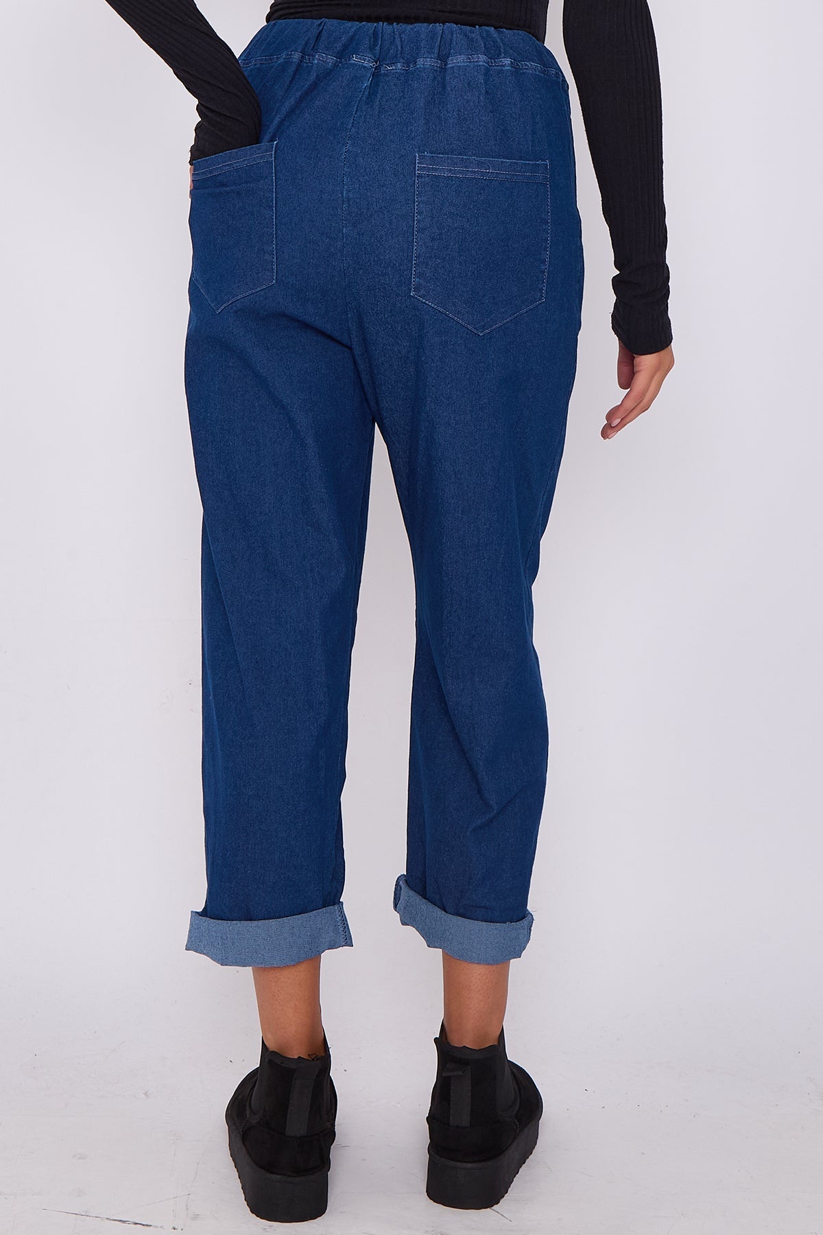 Italian-Style Denim Stretch Magic Trousers