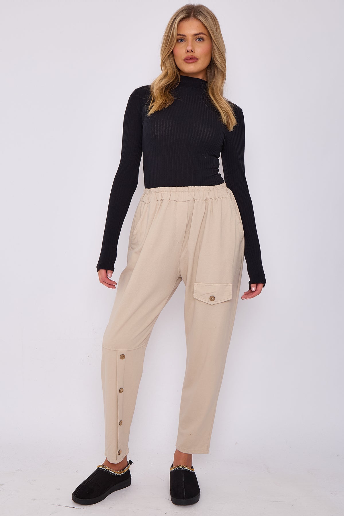 Italian-Made Button-Side Pants