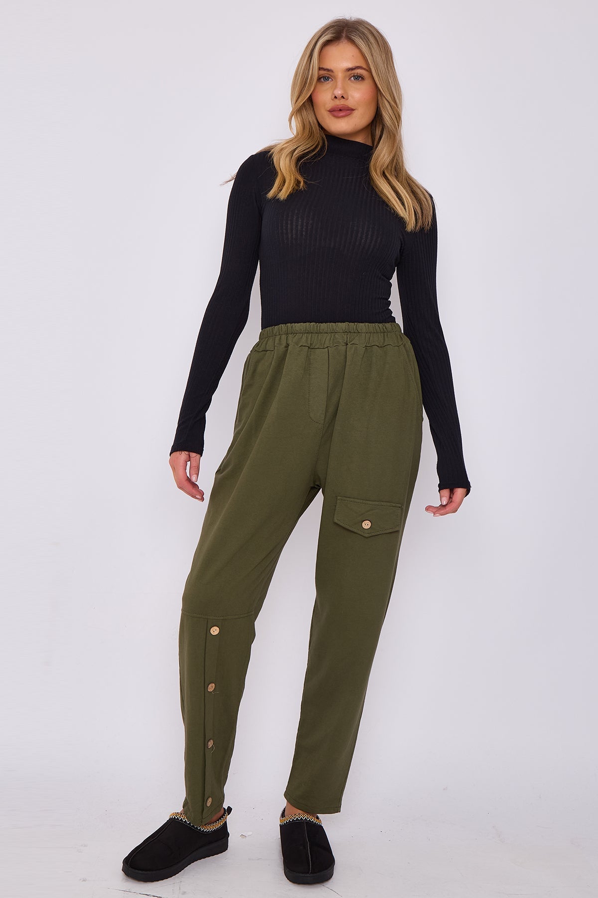 Italian-Made Button-Side Pants