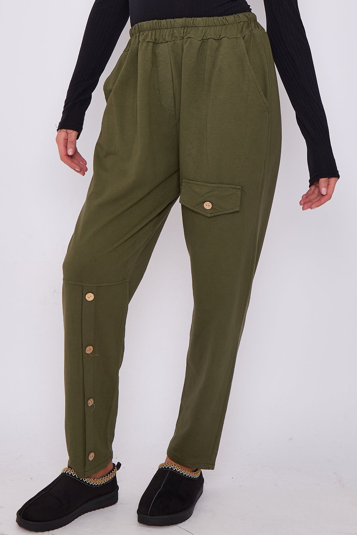 Italian-Made Button-Side Pants