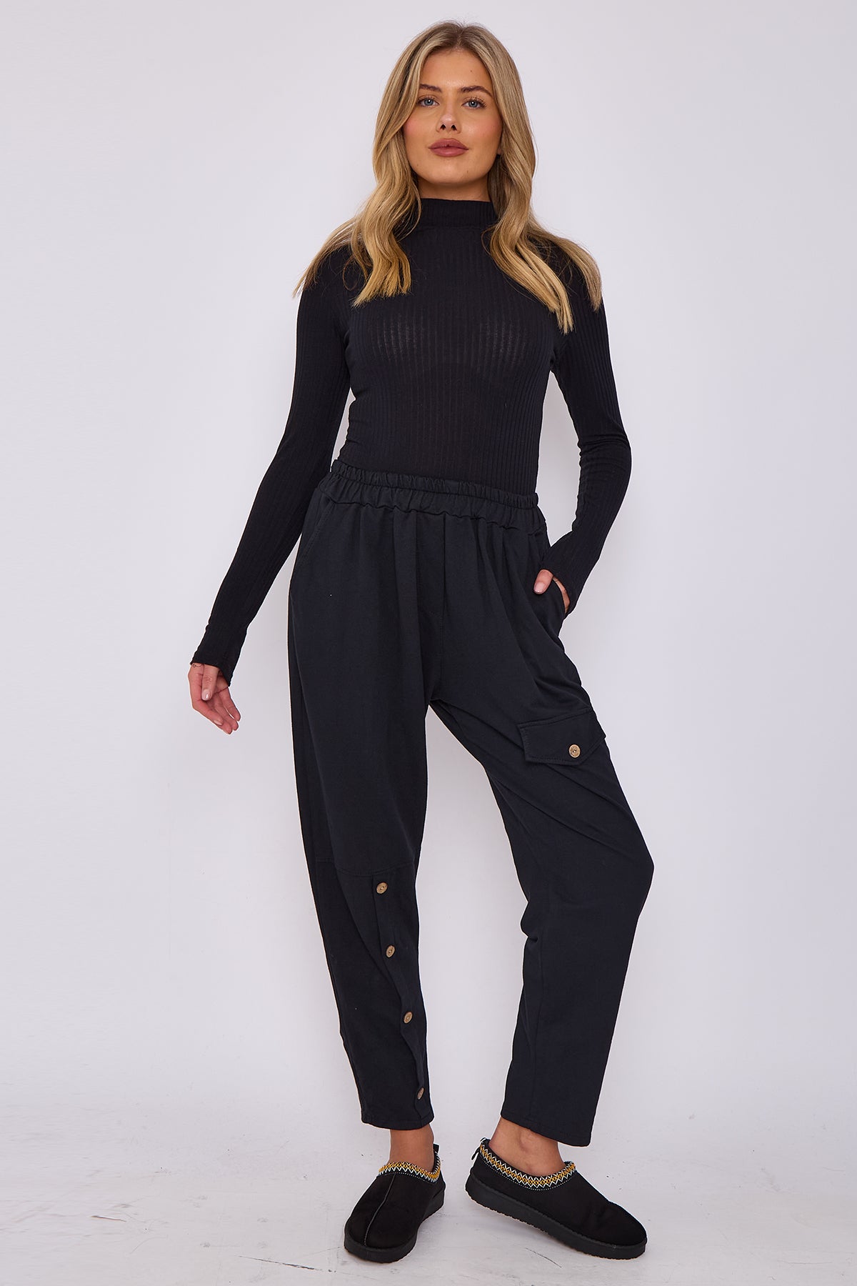 Italian-Made Button-Side Pants