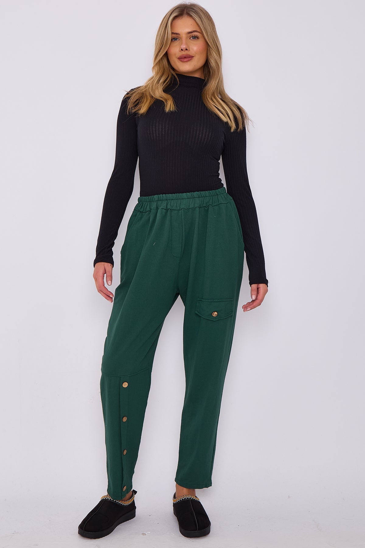 Italian-Made Button-Side Pants