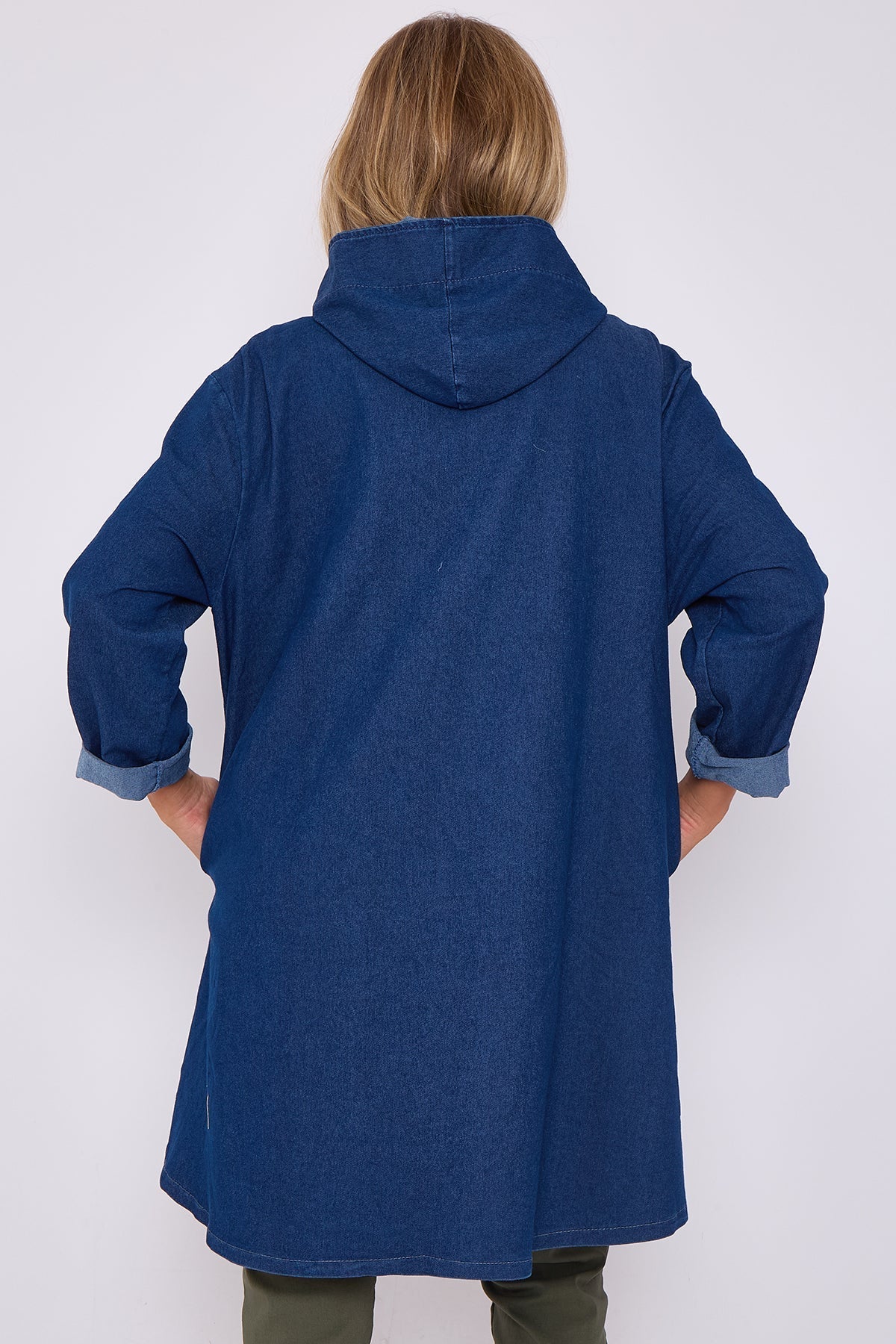 ITALIAN DENIM HOODED JACKET