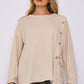 Italian-Made Button-Side Top