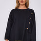 Italian-Made Button-Side Top