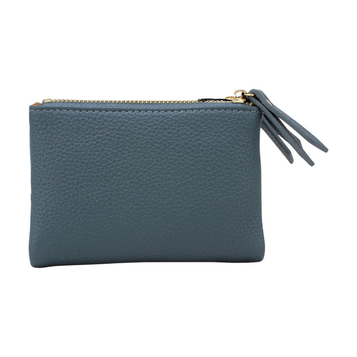 Small Folded Purse with Double Zippers