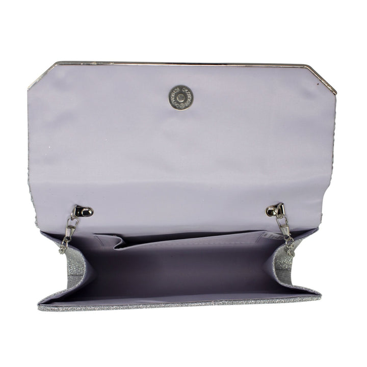 Bi-Fold Diamante Flap Evening Clutch