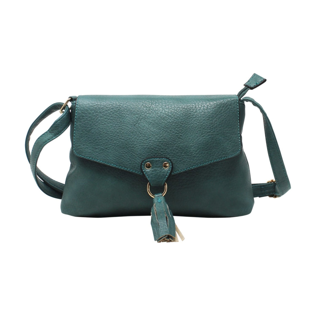 Small Pure Colour Crossbody with Front Tassel