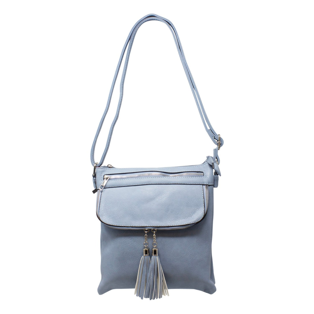 Front Flip with Double Tassel Crossbody