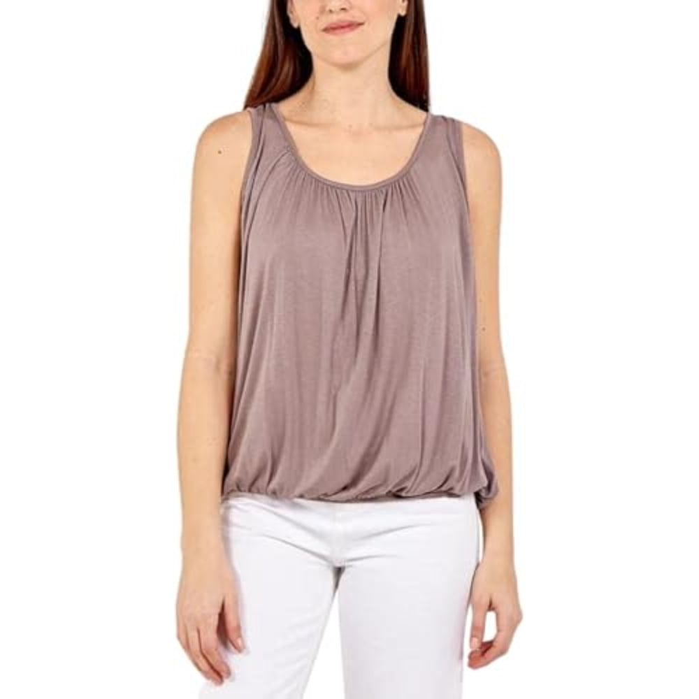 Women’s Bubble Hem Sleeveless Vest Top