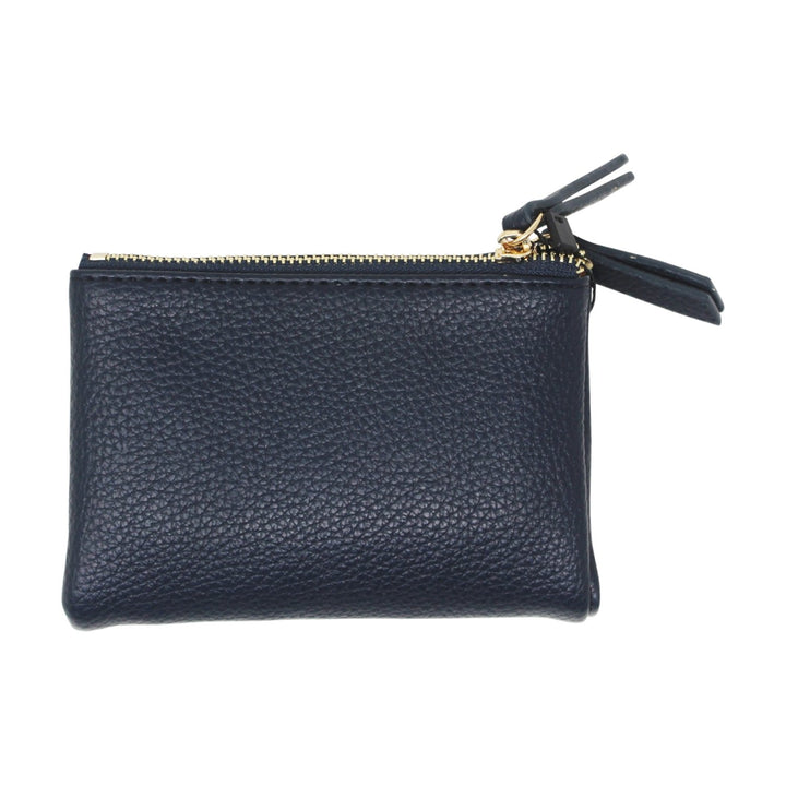 Small Folded Purse with Double Zippers