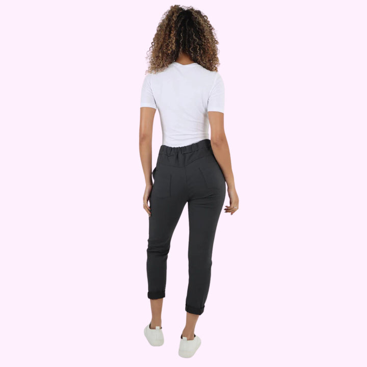 Plain Back Pockets Magic Pants