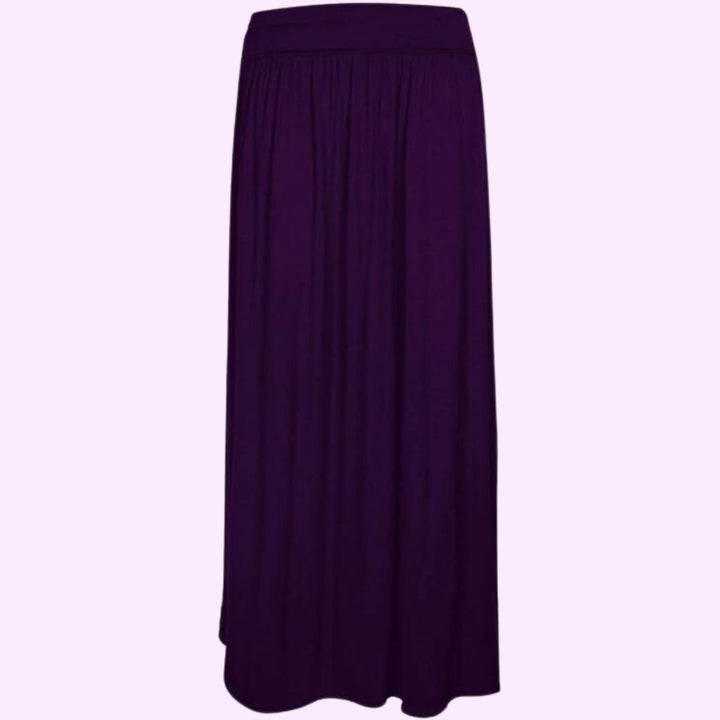 Pleated Fold Over Long Maxi