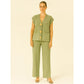 3-gold button short sleeve set