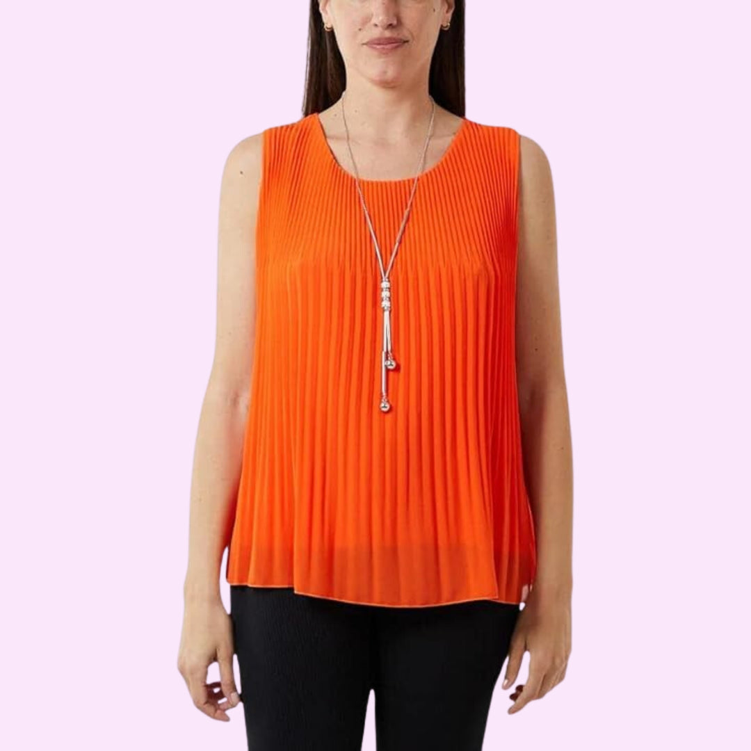 Pleated Necklace Top