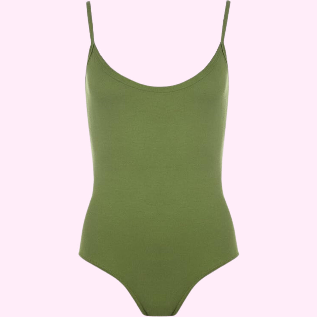 Ladies Sleeveless Strappy Cami Bodysuit