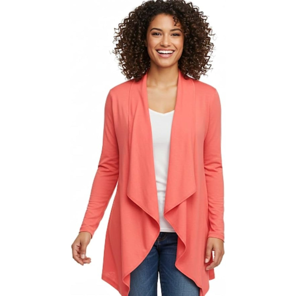 Women Waterfall Cardigan Open Front Draped Blazer