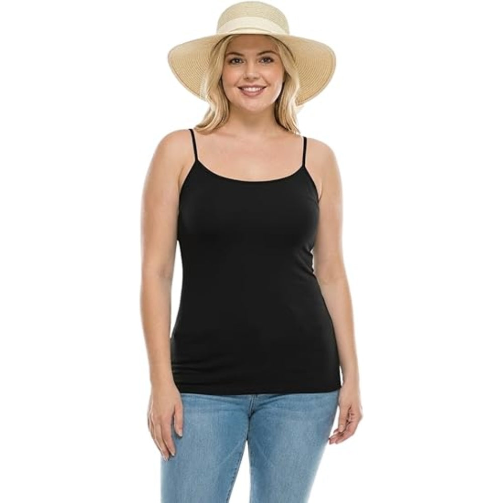 Women Strappy Tank Top Longline Cami Vest
