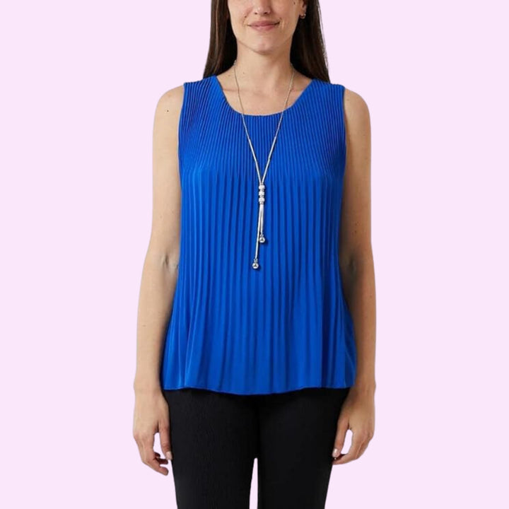 Pleated Necklace Top