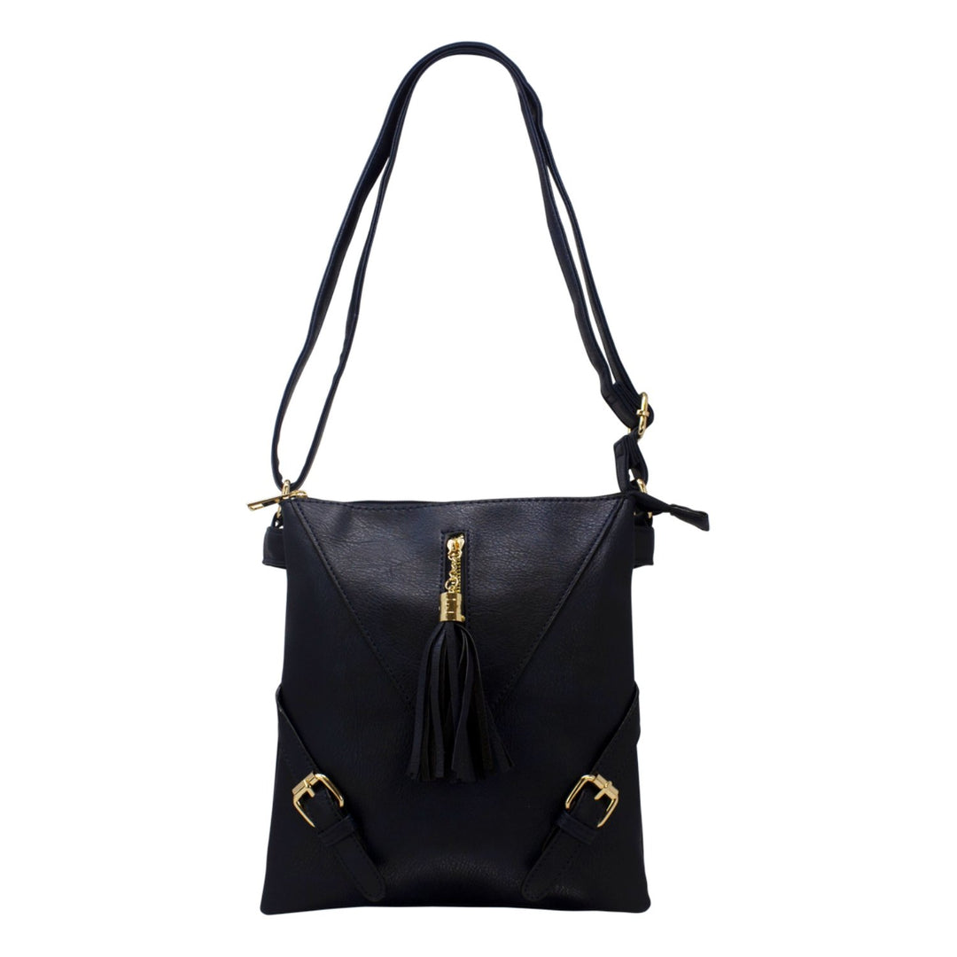 V-Shaped Front Tassel Crossbody