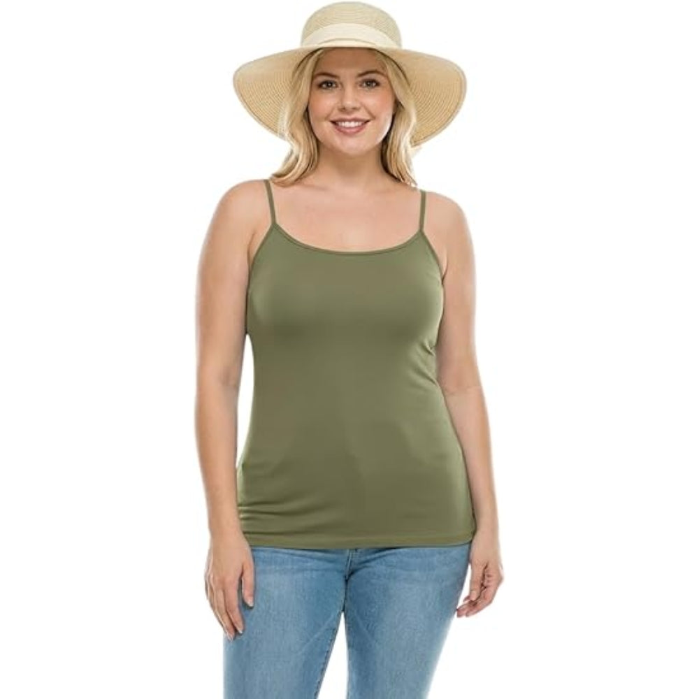 Women Strappy Tank Top Longline Cami Vest