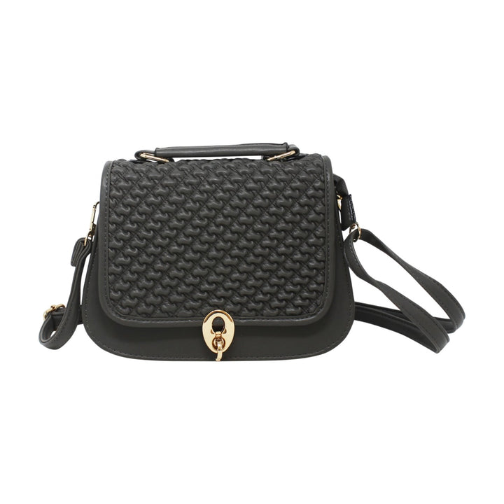 Small Rouched Front Crossbody with Clasp Button